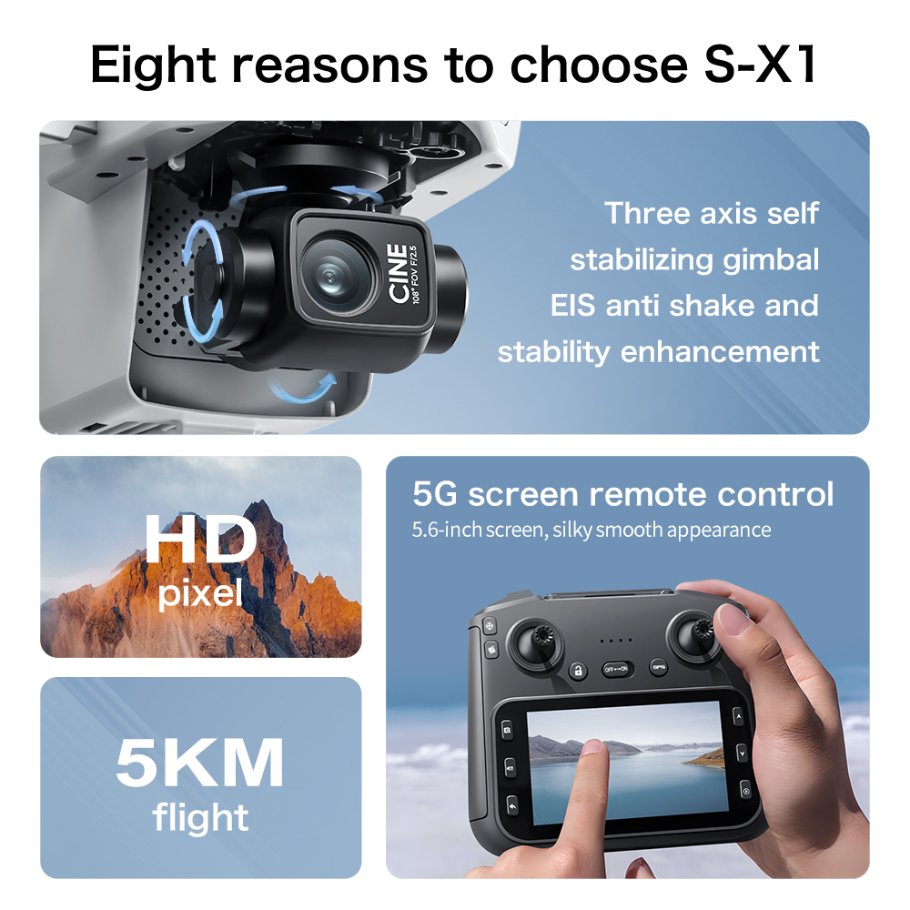 Original S-X1 GPS Foldable RC  - огляд і ціна Drone Mapping